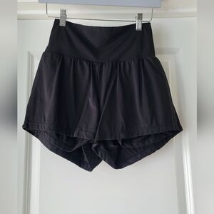 EUC-Halara Super High Waisted 2-in-1 Yoga Shorts 2.5in Black Size S
